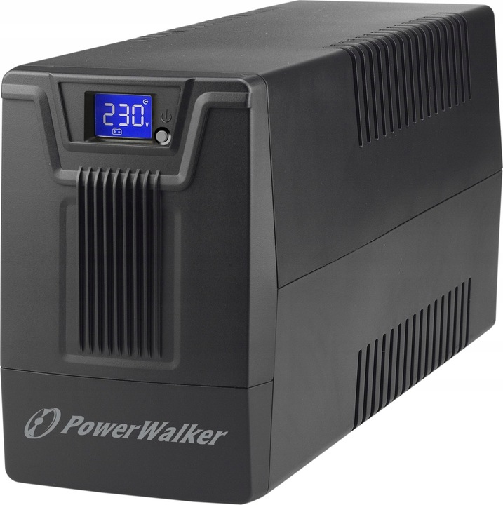 UPS PowerWalker VI 600 SCL, 600 VA/360 W, LCD, USB, 2x Schuko, AVR, protectie la supratensiune, Negru, 1 buc