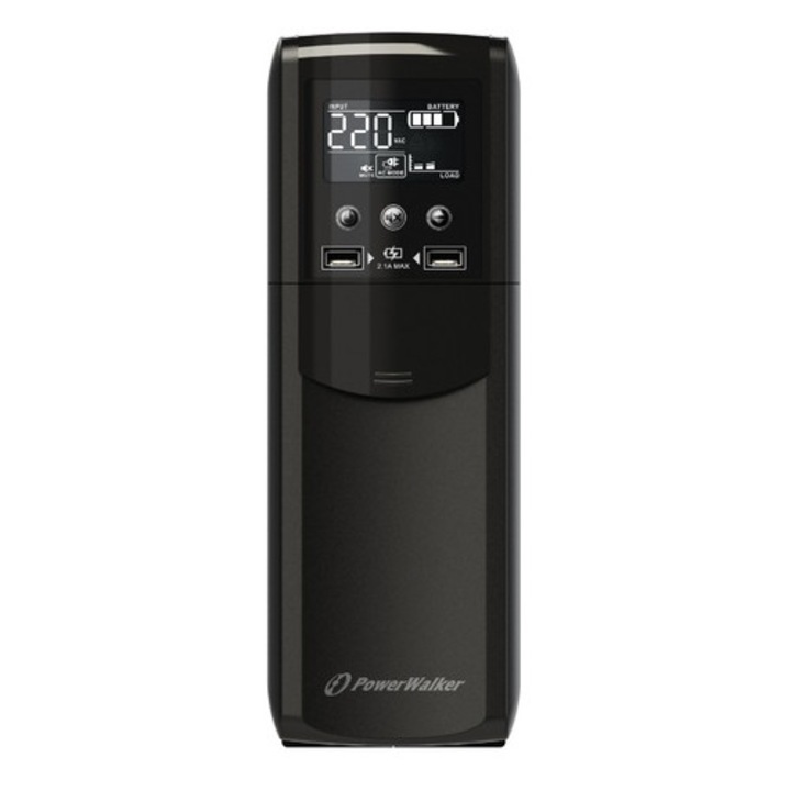 UPS PowerWalker VI CSW 800VA line-interactive negru 9Ah 99x280x288mm