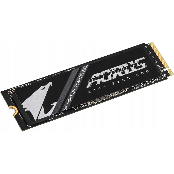 SSD intern M.2, Gigabyte, AORUS Gen4 7300, PCIe 4.0 x4 NVMe, 3D TLC NAND, Viteze pana la 7300/6850 MB/s, Negru, 2 TB