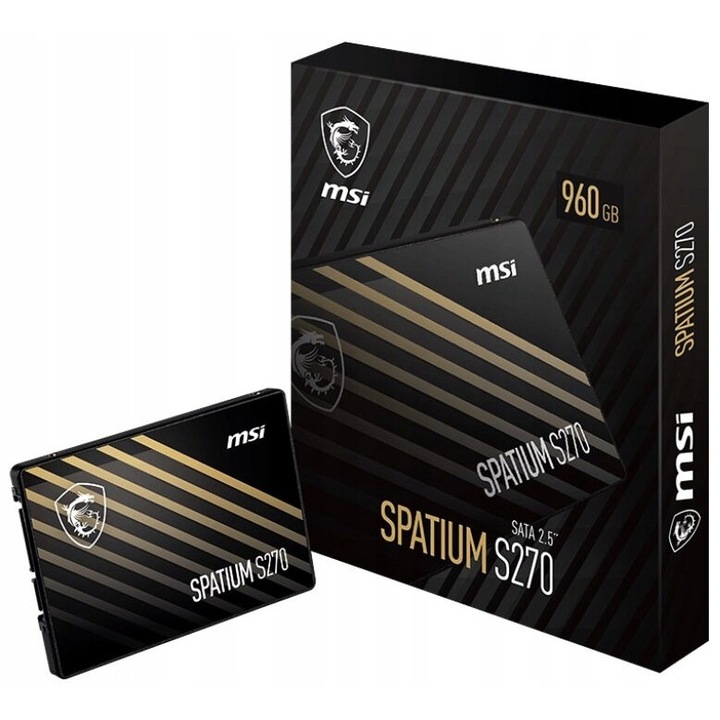 SSD 2.5 MSI Spatium 960GB 3D NAND TLC, 100.2x69.8x7mm