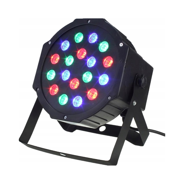 Aptel 18W RGB projektor 18x18cm fekete