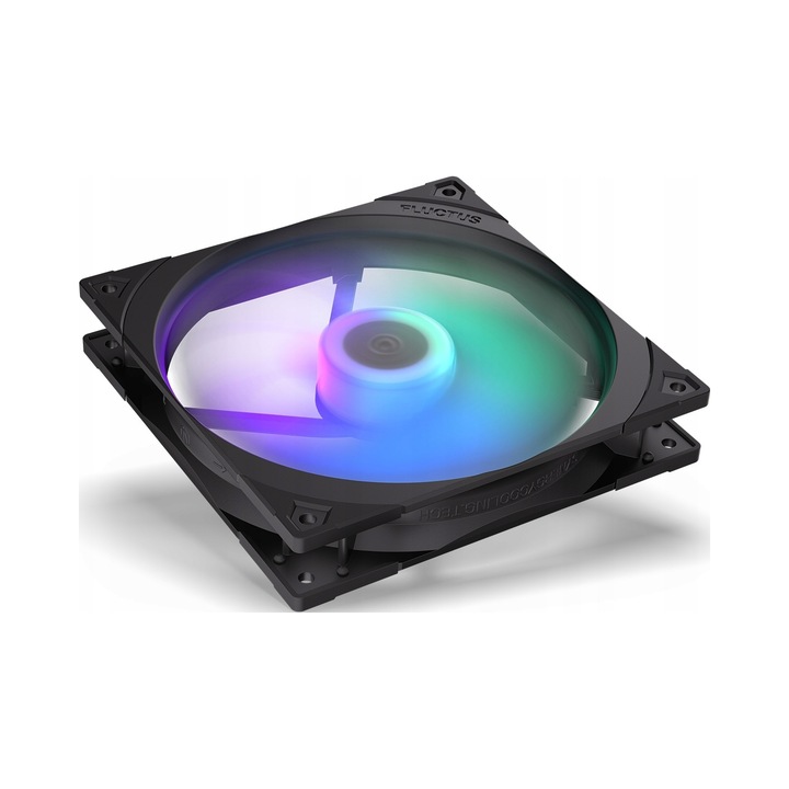 Ventilator PC Endorfy Fluctus 140 PWM ARGB (EY4A004), 140 mm, PWM, ARGB, rulment FDB, 250-1800 rpm, Negru/Multicolor, 1 buc