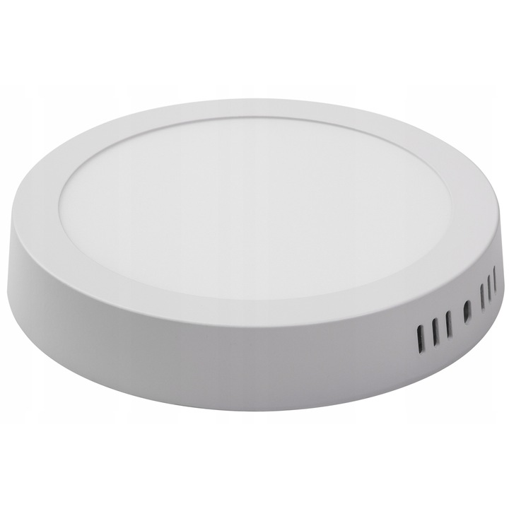 Комплект от 10 броя, LED плафон Lumenix, 12W, 1080 lm, неутрална светлина 4500K, CCD драйвер без трептене, Бял, O158x28 mm