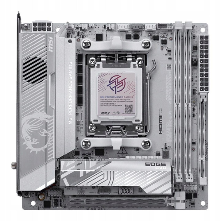 Дънна платка MSI MPG X870I EDGE TI EVO, DDR5, mini ITX, черна, 256GB