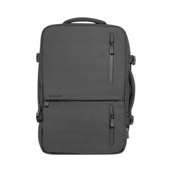 Natec, 900D poliészter hátizsák, 2 az 1-ben, 3 rekesszel, laptoptartó rekesszel, vízálló, Camel Pro, fekete, 17,3 hüvelyk
