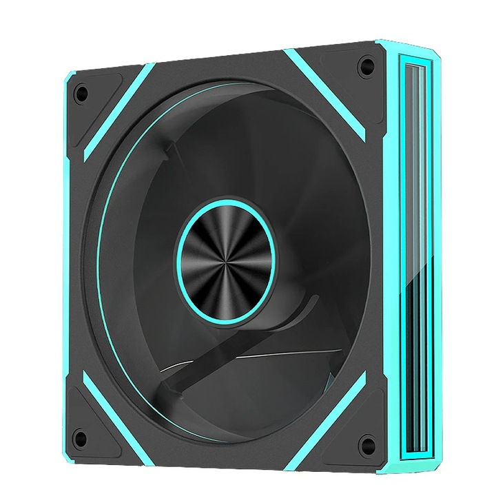 Ventilator computer pentru PC, Ventilator carcasa, ARGB PWM, Flux de aer invers, 23 cm, 800–1800 RPM, 71 CFM, Negru
