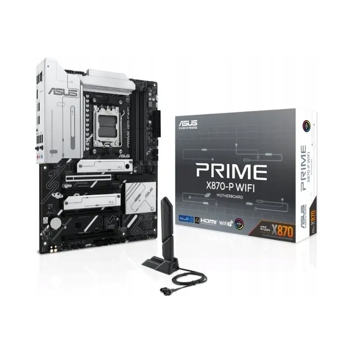 Placa de baza ASUS Prime X870-P WiFi AM5 DDR5 WiFi7 5xM.2 2.5G LAN ATX
