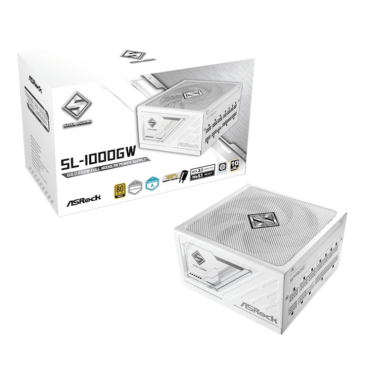 Sursa PC ASRock Steel Legend 1000W modulara aurie ATX 3.1