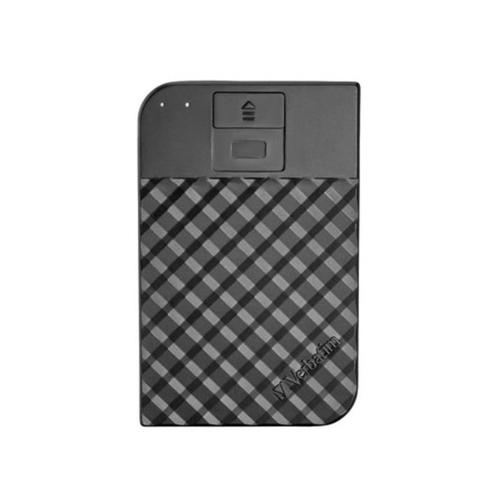 Външен твърд диск Verbatim FingerPrint Secure 2TB черен 126x81x16.5mm USB-C