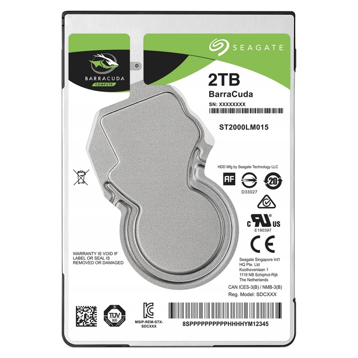 Hard disk Seagate BarraCuda 2TB 2.5 inch 5400rpm 128MB, SATA III