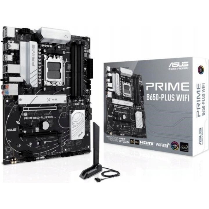 Placa de baza ASUS PRIME B650-PLUS WIFI, DDR5, ATX, 244x305mm, Bluetooth, M.2, USB 3.1