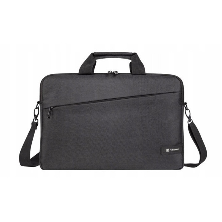 Natec laptop táska 15,6", fekete-szürke, 39,5x27x5cm, trolley rendszerrel