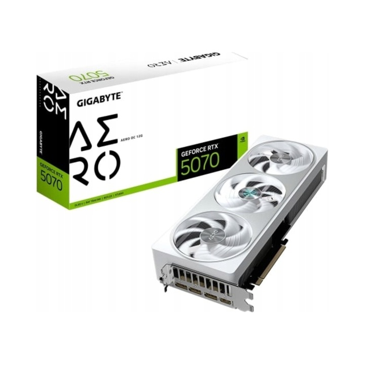 Placa video Gigabyte GeForce RTX 5070 Aero OC 12GB GDDR7 324x130x56mm