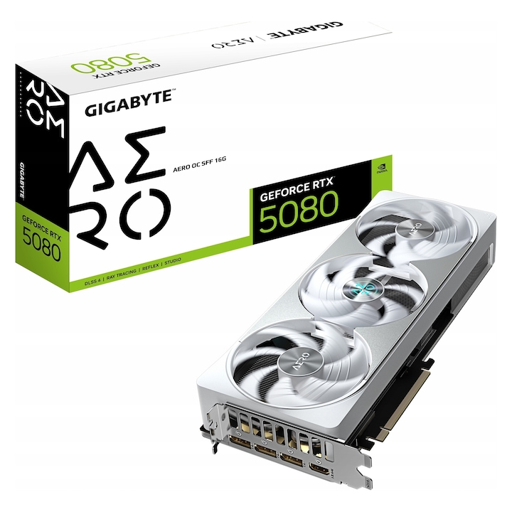 Placa video Gigabyte GeForce RTX 5080 Aero OC 16GB GDDR7 304x126x50mm