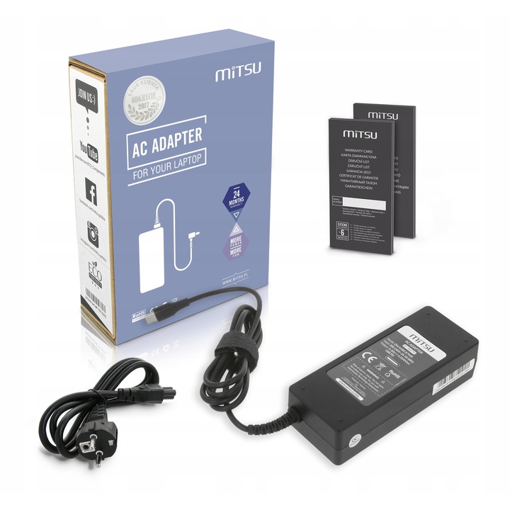 Зарядно за лаптоп Mitsu 87W USB-C черно 20.2V 4.3A