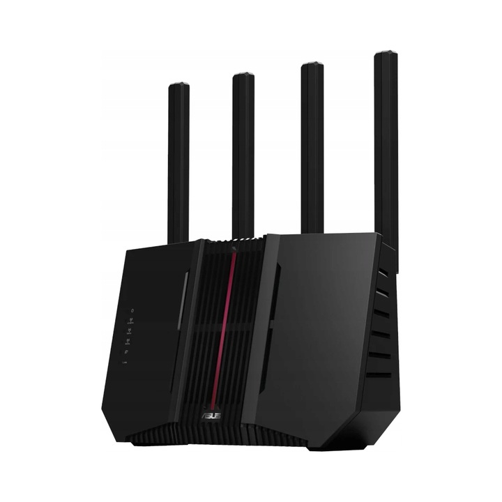 Router ASUS RT-BE92U, Wi-Fi 7 tri-band pana la 9700 Mb/s, Smart AiMesh si securitate avansata, Port 10G + 2.5G (WAN/LAN), 3x LAN, Negru