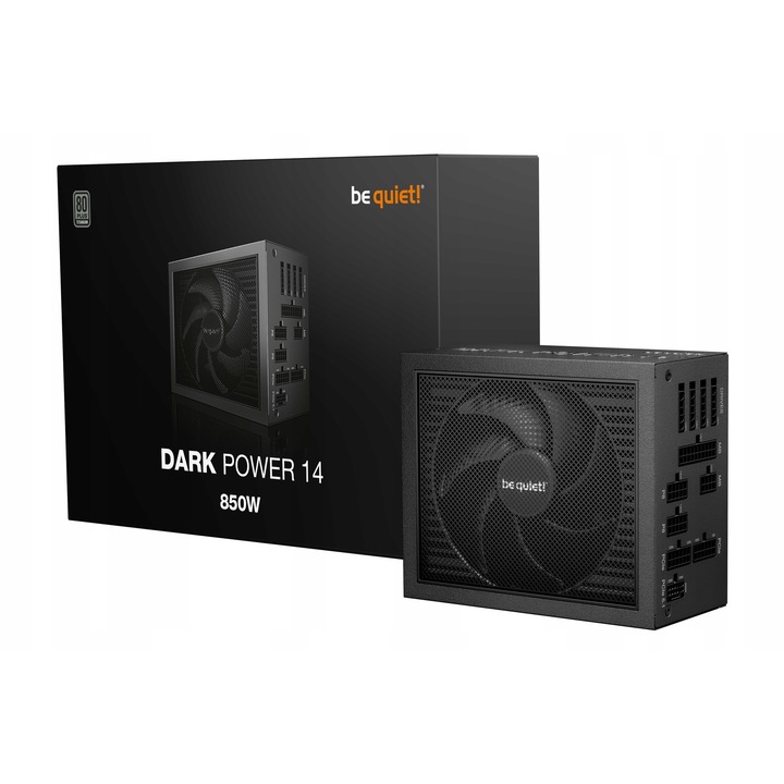 Sursa alimentare (PSU) be quiet! Dark Power 14 850W, 80 PLUS Titanium, ATX 3.1, modulara, ventilator Silent Wings 135 mm, negru, 1 buc