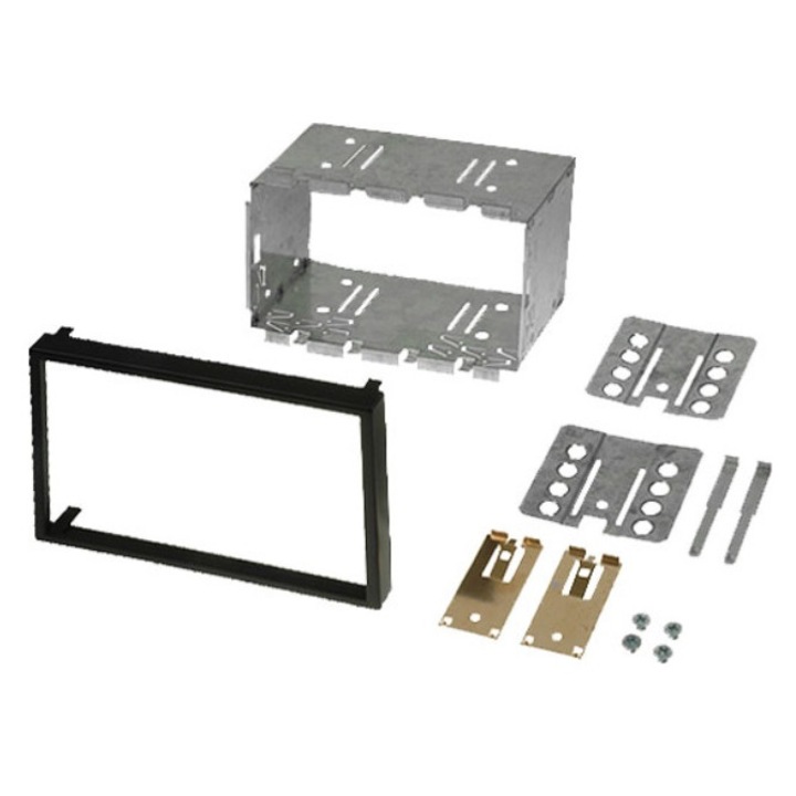 2DIN univerzális keret KW 118x188.5mm fekete