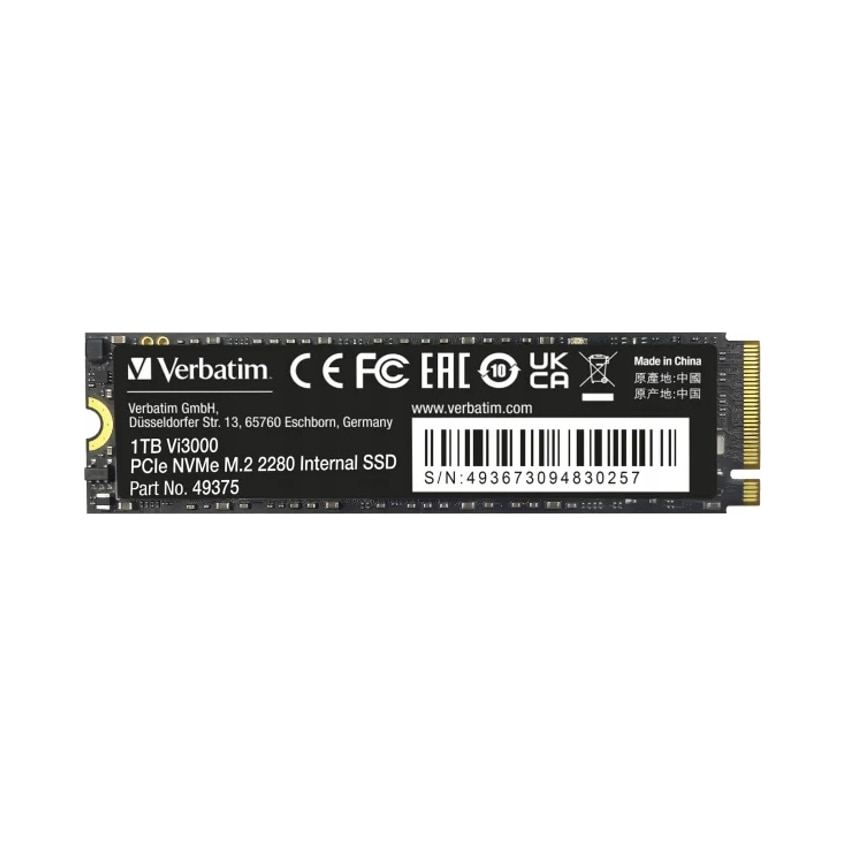 Ревю на sSD M.2 Verbatim Vi3000: PCIe Gen3 x4 NVMe