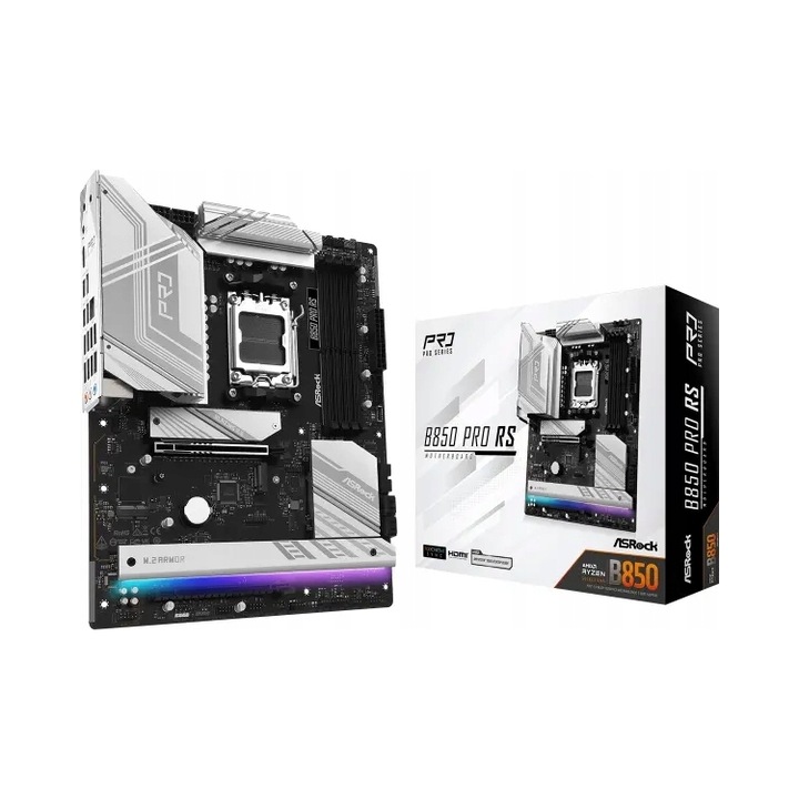 Дънна платка ASRock B850 Pro RS, DDR5, SATA3, M.2, USB3.2, PCIe5.0, AM5, ATX