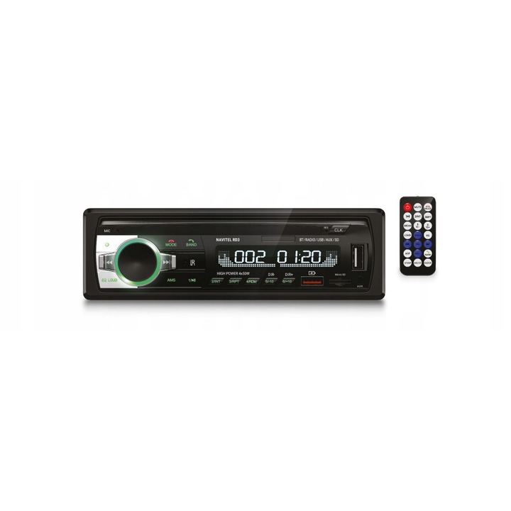 Autórádió Navitel RD3 Bluetooth USB AUX többszínű 1DIN