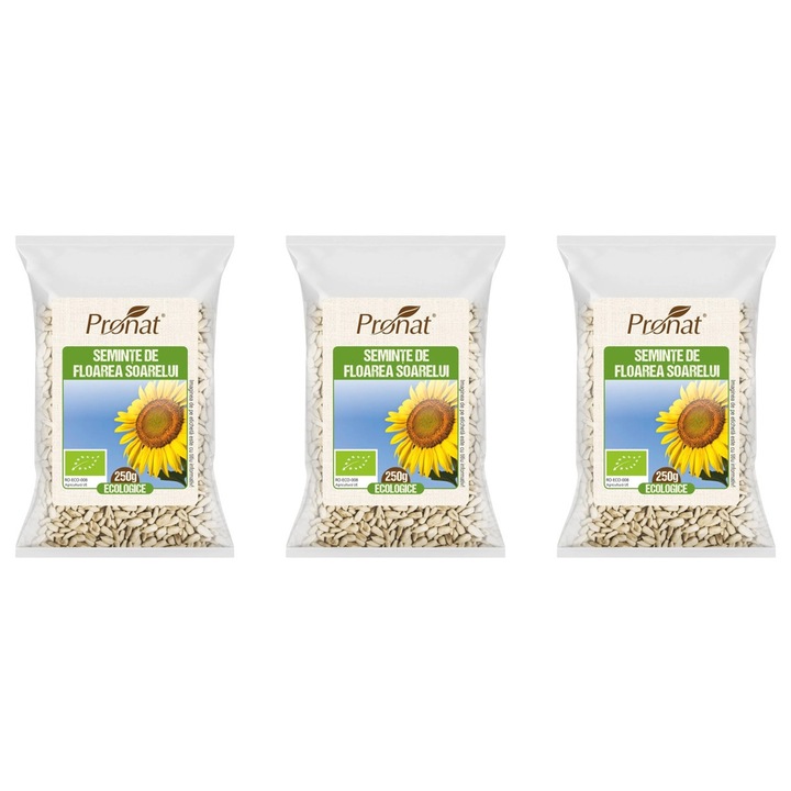 3 x Bio napraforgómag, 250g Pronat
