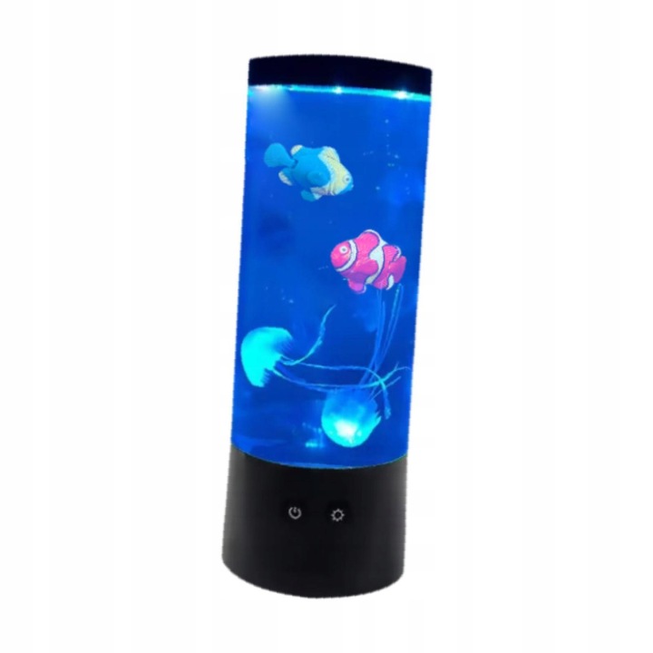 LED нощна лампа медуза, многоцветна, 15x20см