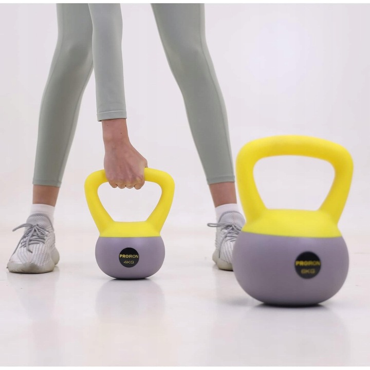 Kettlebell Proiron 4kg moale sigur neopren 4kg