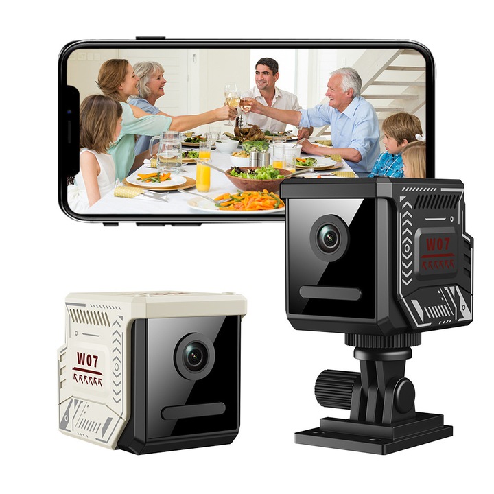 WiFi W07 megfigyelő kamera, 1080P HD éjjellátóval (9 m), AI mozgásérzékelés automatikus követéssel