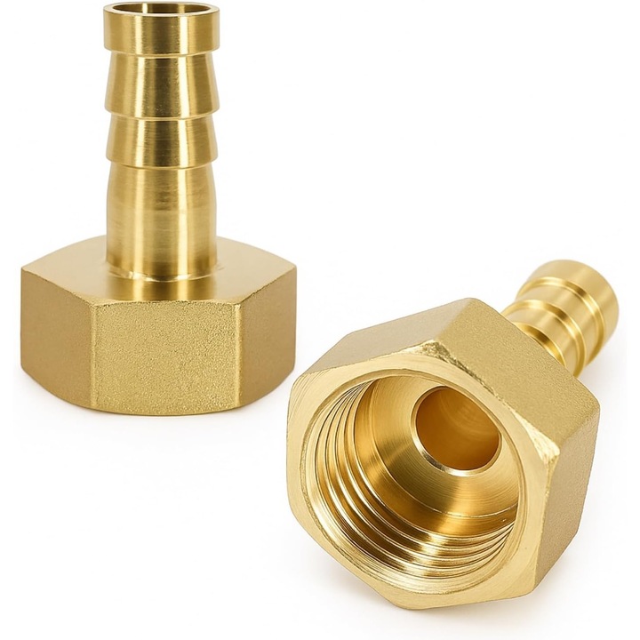2 darab sárgaréz tüskés szerelvény készlet, 10mm x 1/2 PT belső menetes tömlőadapter levegőhöz, vízhez, olajhoz, üzemanyaghoz és inert gázhoz