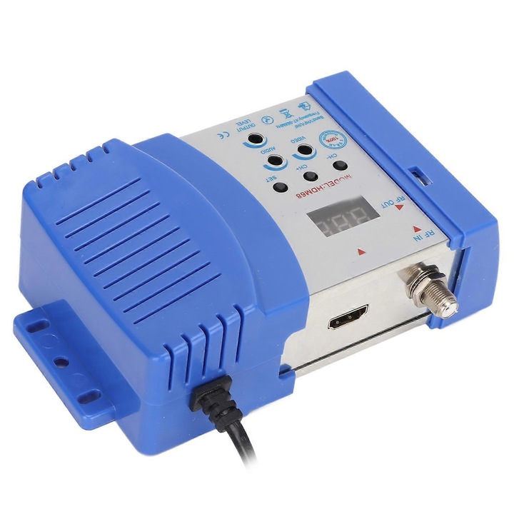 Modulátor RF HDM68L Hordozható Plug and Play HD multimédia interfész RF modulátorhoz AC 90‑240V US Plug