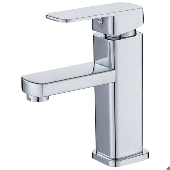 Baterie lavoar/robinet lavoar monocomanda, pentru apa calda si rece, finisaj cromat, montaj pe lavoar