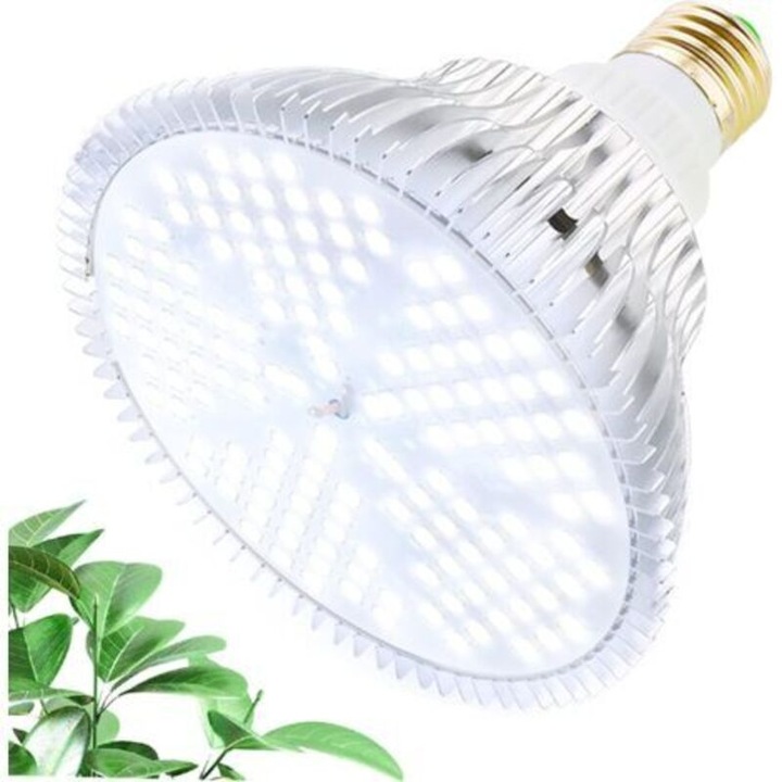 Növénylámpa / növekedési lámpa 150W, teljes spektrum 380-800 nm, 150 LED, E27 foglalat, Fehér