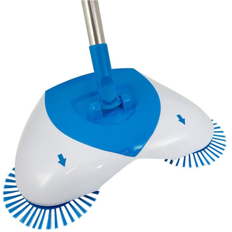 Mop rotativ manual, aspirator manual fara sac Easy, 3 role, perii rotative 360°, fara curent electric, maner extensibil 106 cm, verde, 1 buc.