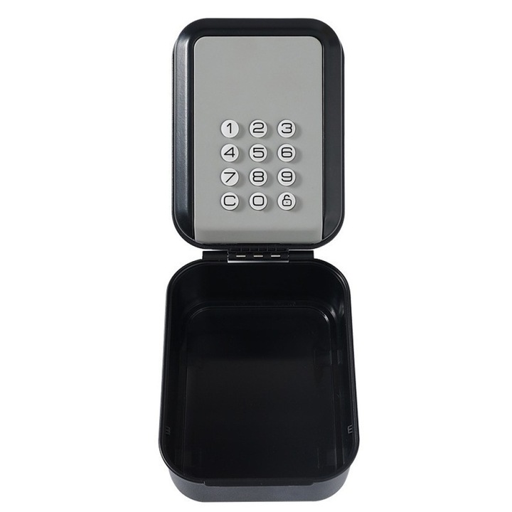 IP65-ös, Bluetooth-os, világító kulcsszéf, 10x8x5cm, fekete