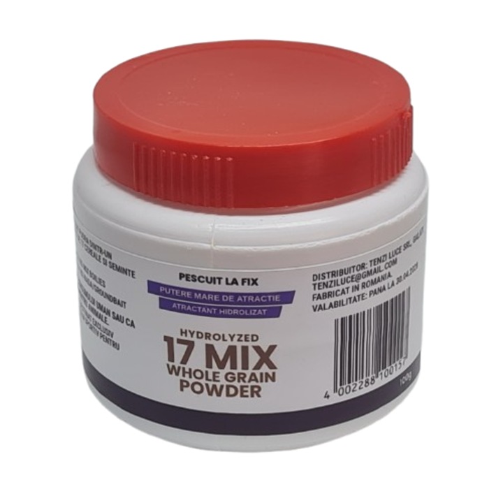 17 Mix Hidrolizált Por, Fenekező Horgászat, Hydrolized 17 Mix Teljes Kiőrlésű Gabona Por, Ponty Adalék és Attraktáns, 100g