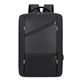 Rucsac laptop/ghiozdan din oxford, impermeabil, cu port USB si bretele cu perna de aer, stil business, negru, 43x31x12 cm