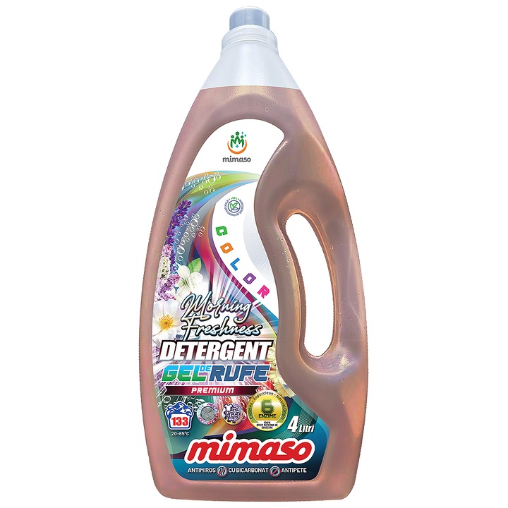 Detergent rufe colorate premium MIMASO - “Morning Freshness” 4L