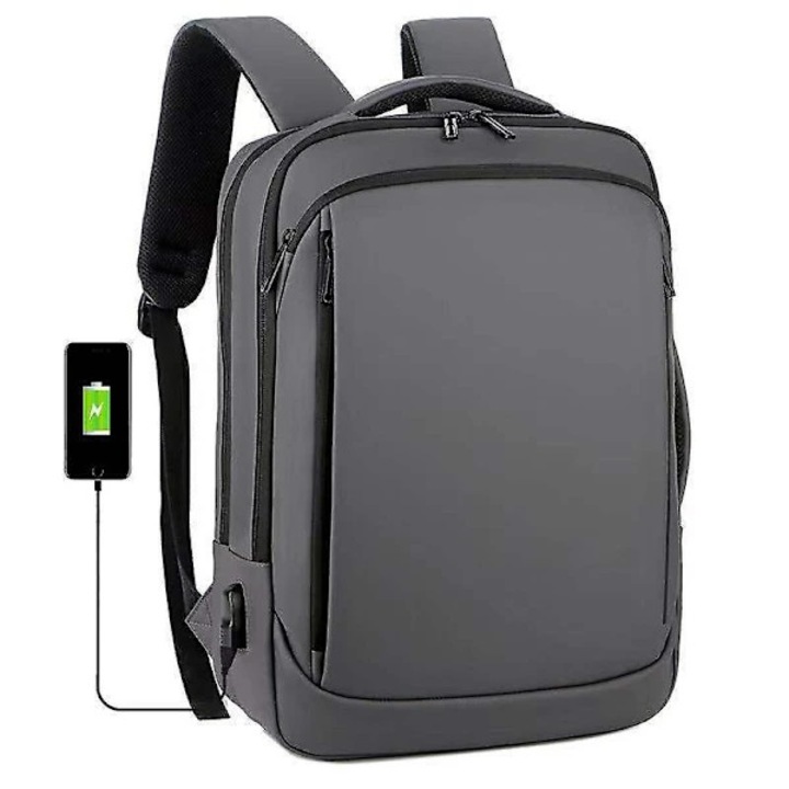 Fekete-szürke laptop hátizsák 15.6 hüvelykes, vízálló, több rekesszel 30x45x15cm