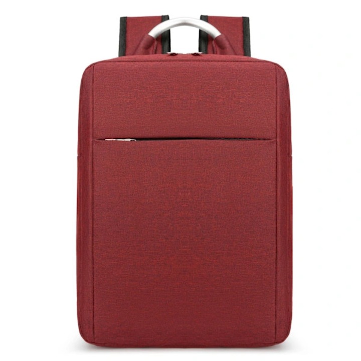 Poliészter laptop hátizsák, uniszex, alumínium fogantyúval, USB port nélkül, üzleti ingázáshoz, piros, 36-55L