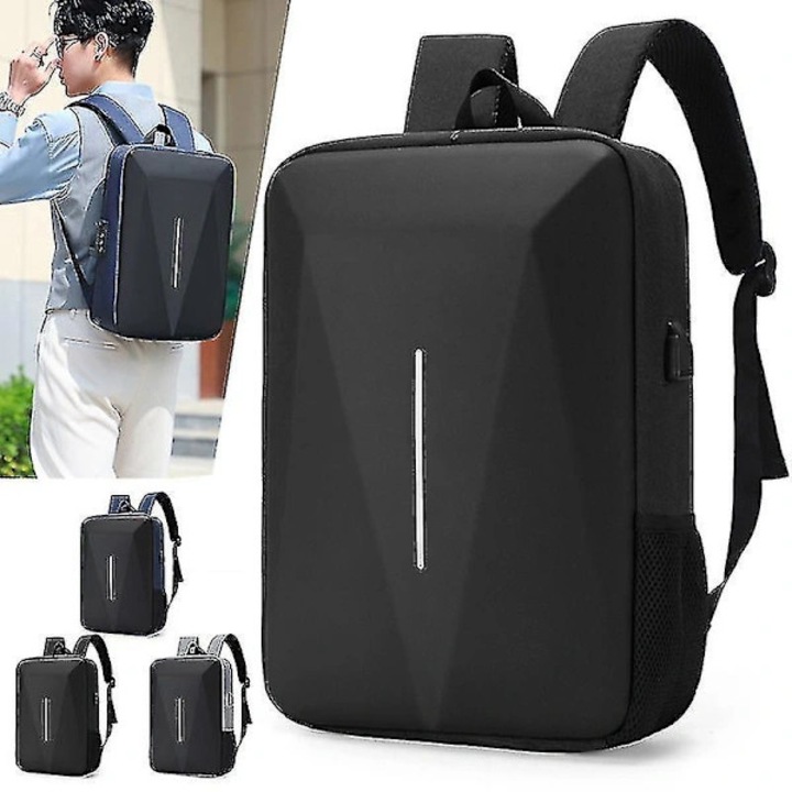 Laptop hátizsák, üzleti táska merev PC tokkal, poliészter béléssel, lopásgátló, vízálló, könnyű, 20-35 L kapacitás, Szürke, 28x8x45 cm