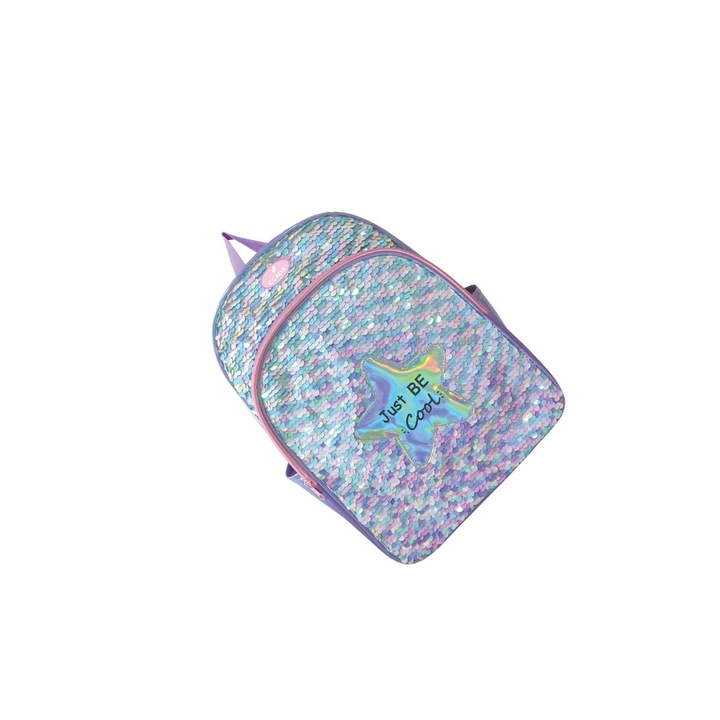 Ghiozdan scolar "Just Be Cool", cu paiete, 40 cm ECADA sku11