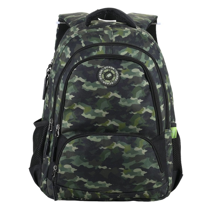 Ghiozdan scolar, 46 cm, model camuflaj, pentru baieti ECADA sku28