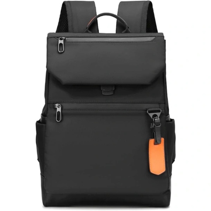 Laptop hátizsák 15.6 inch, USB, vízálló, fekete, 30x45x15cm