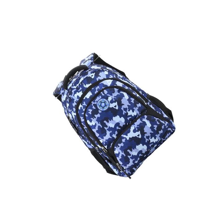 Ghiozdan scolar, 46 cm, model camuflaj albastru, pentru baieti ECADA sku11