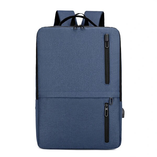 Rucsac laptop 15.6 inch, albastru, 43x31x12cm, capacitate 36-55L, poliester, rezistent la apa