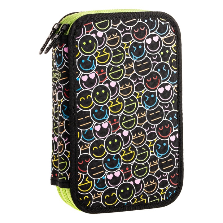 Penar Emoji, Neechipat, 2 Compartimente, Negru Multicolor DACO sku28