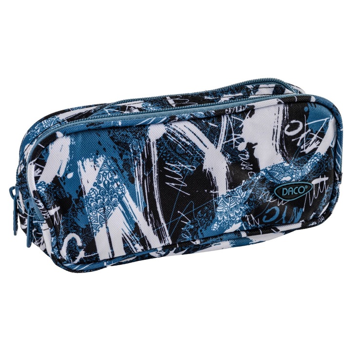 Penar cu 2 Fermoare, Design Modern Abstract, pentru Rechizite Scolare DACO sku28
