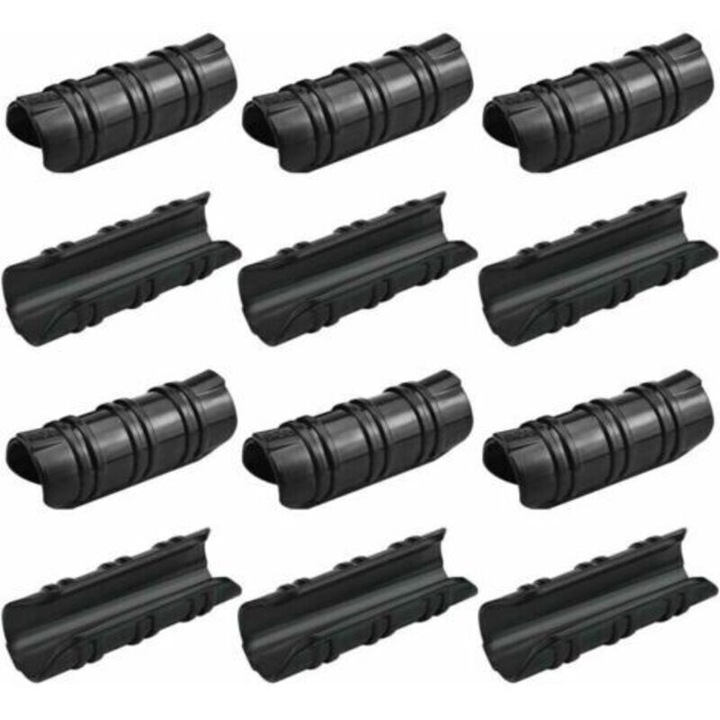Set 100 cleme sere gradina rezistente la temperaturi inalte, negre, 8.3cm, pentru tevi 24-26mm