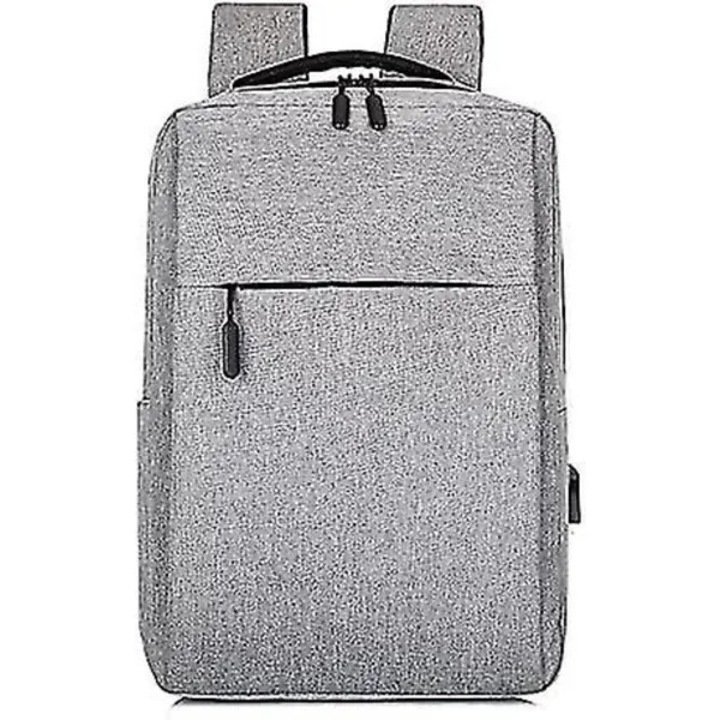 Vízálló Oxford laptop hátizsák, ergonomikus, szellőző hátrésszel, külső USB porttal és 15.6" laptop rekesszel, könnyű és tartós Business Ultralight, Szürke, 29x12x41 cm